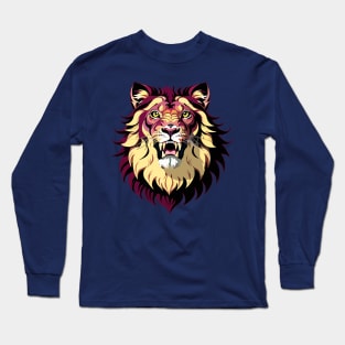 Urban Streetwear Lion's Head Long Sleeve T-Shirt